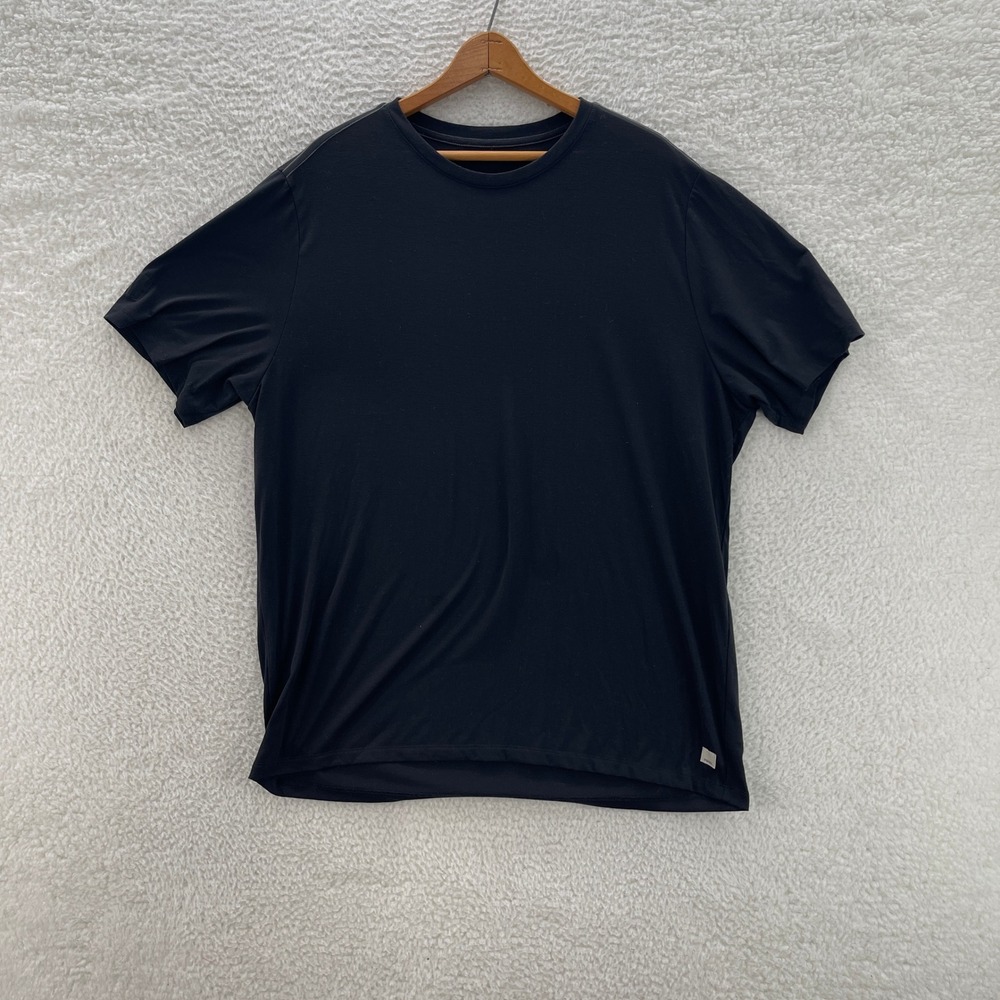 Vuori Shirt Mens 2XL Black Current Tech Tee Performance Athleisure Gym V195